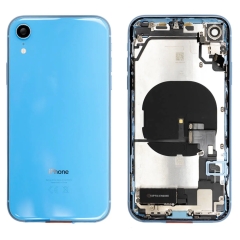 Back Housing With Parts For iPhone XR (Blue) (Original Pull) (Grade A)