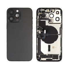 Back Housing With Parts For iPhone 14 Pro Max (Space Black) (Original Pull) (Grade A)