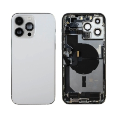 Back Housing With Parts For iPhone 14 Pro Max (Silver) (Original Pull) (Grade A)