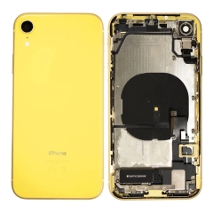 Back Housing With Parts For iPhone XR (Yellow) (Original Pull) (Grade A)