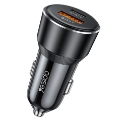 Yesido Y64 PD30W Type-C + QC20W USB Super Fast Car Charger (Black)
