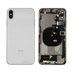 Back Housing With Parts For iPhone XS Max (Silver) (Original Pull) (Grade A)