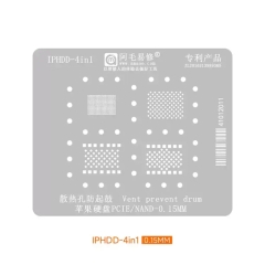 Amaoe IPHDD 0.15mm Ventilated Anti-drumming 4-in-1 Apple Hard Drive PCIE / NAND BGA Reballing Stencil