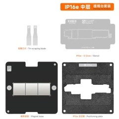 Amaoe 0.12mm Middle Layer BGA Reballing Stencil Platform Set for iPhone 16e