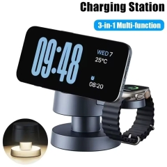 Magnetic Night Light Wireless Charger Station For iPhone 12-16/ Apple Watch/ Airpods Pro