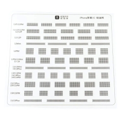 YCS LCD Display Screen IC Green Oil BGA Reballing Stencil for iPhone 11 to 15Pro Max
