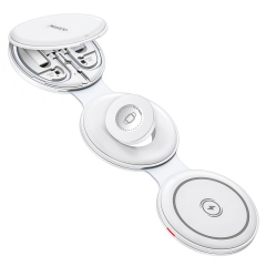 Yesido DS29 5 in 1 Foldable Wireless Fast Charger Station for Phone / Watch / Earphone(White)