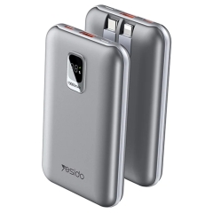 Yesido YP48 Compact Size 10000mAh Power Bank Portable Charger with 8-Pin+Type-C Cable