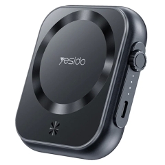 Yesido YP59 5000mAh PD 20W Power Bank Magnetic Phone Watch Earphone Wireless Charger(Black)