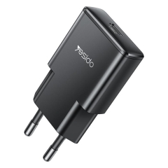 Yesido YC74 Ultra-thin 30W Fast Charger USB-C / Type-C Power Adapter, EU Plug(Black)