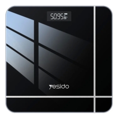 Yesido MG10 Tempered Glass LED Display Digital Scale High Precision Body Weight Scale(Black) (280x280x23.5mm)