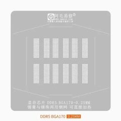 Amaoe 0.25mm GDDR5 / GDDR6 / DDR7 BGA266 Video Memory Chip BGA Reballing Stencil