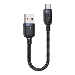 Yesido 3A USB to Type-C Fast Charging Cable, Length:0.3m(Black)