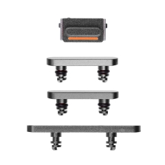 For iPhone 12/ 12 Mini Side Bottom Set- Black