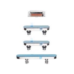 For iPhone 12 Pro/ 12 Pro Max Side Bottom Set- Silver