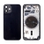 Replacement For iPhone 12 Mini Rear Housing with Frame - Black
