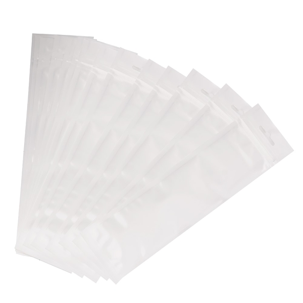 White / Clear Matte Aluminum Foil Plastic Retail Packaging Pack Bag