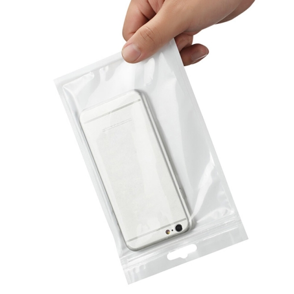 White / Clear Matte Aluminum Foil Plastic Retail Packaging Pack Bag