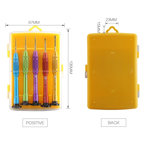 BST-9902S 5 in 1 Precision Screwdriver Chrome-vanadium Steel Repair Tools Kit for iPhone 7