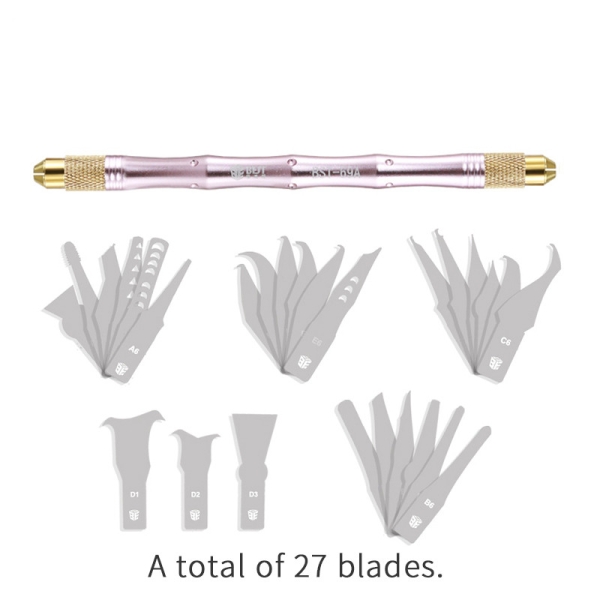 BEST BST-69A 27in1 CPU Chip Remove Glue Tools DIY Carving Knife