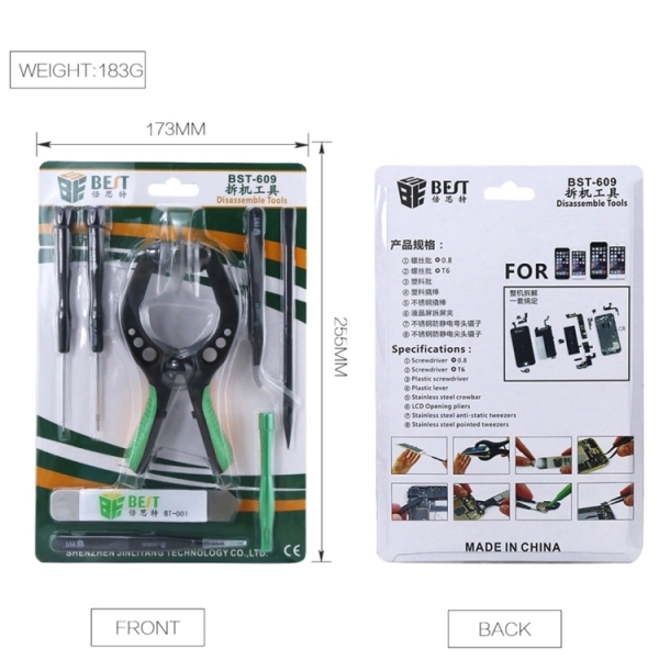 BEST BST-609 Cell Phone Repair Tool Kit Opening Tools 8 in 1