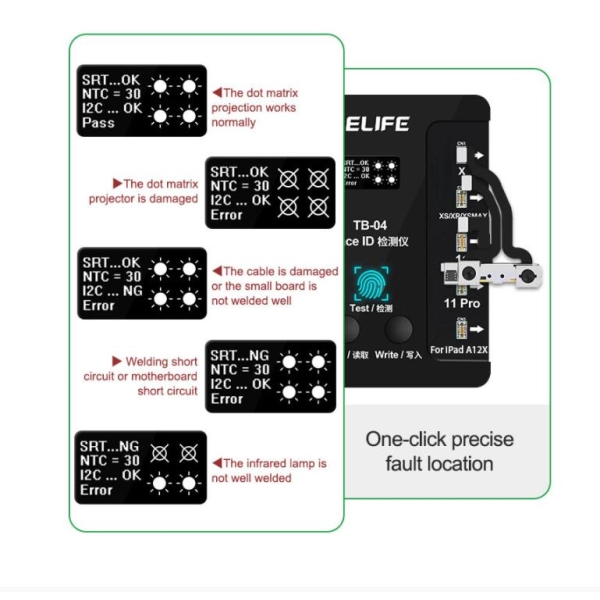 RELIFE TB-04 Face ID Repair Tool Dot-Matrix Facial Detector