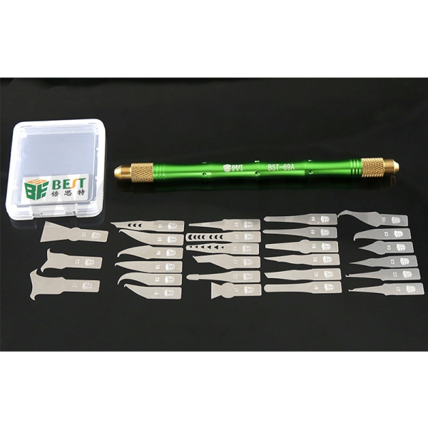 BEST BST-69A 27in1 CPU Chip Remove Glue Tools DIY Carving Knife