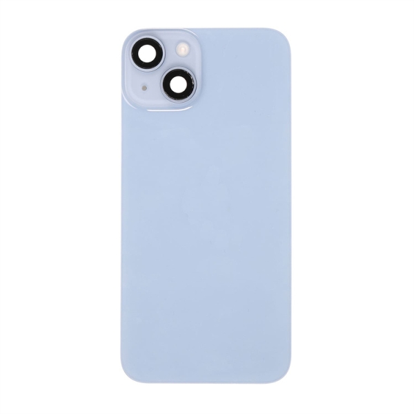 For iPhone 14 Plus Back Cover Glass With Small Parts - Blue