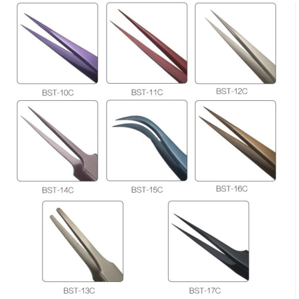 BEST BST-13C / BST-14C / BST-15C / BST-16C / BST-17C Stainless Steel Tweezers