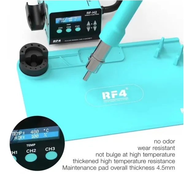 RF4 RF-PO15 High Temperature Resistant Silicone Pad With Storage Rack 450*280mm
