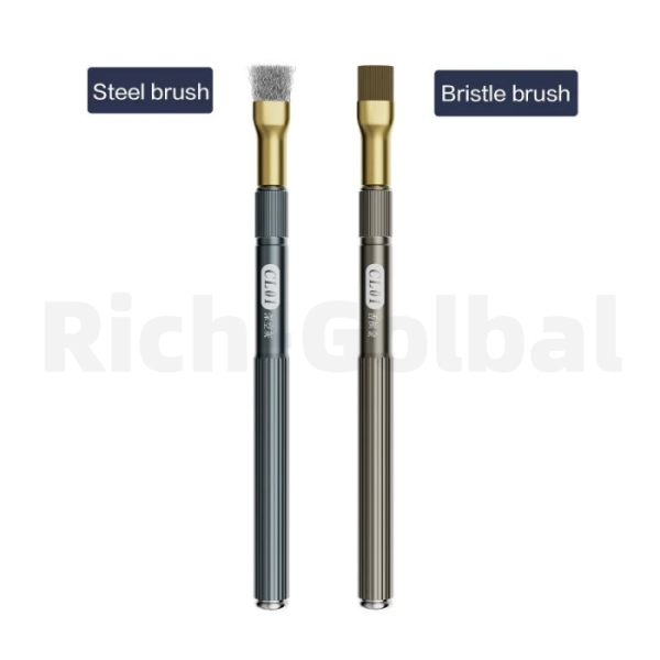 i2C CL01 Anti-static Hard Bristle Superfine Steel Cleaning Brush Pig Hair Brush