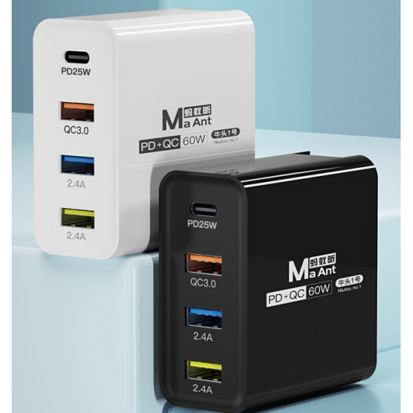 MaAnt Niutou No.1 60W 4-Port USB Quick Charger