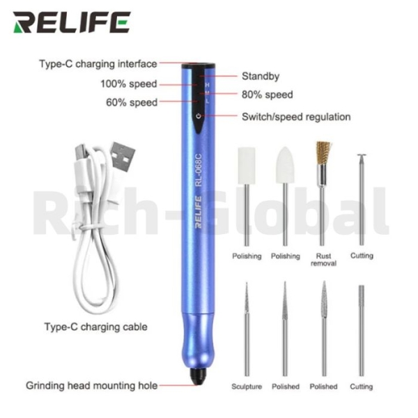 RELIFE RL-068C Portable Electric Grinding Pen
