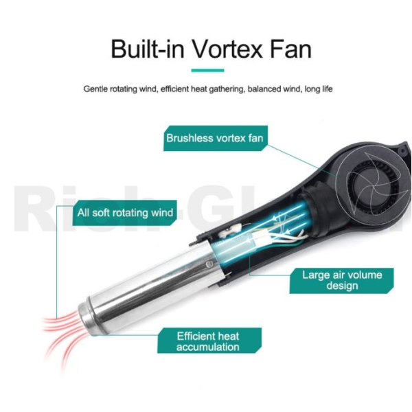 Quick 8786D+ 2-in-1 Soldering Iron Hot Air Gun Lead-free Smart Digital Display Rework Station