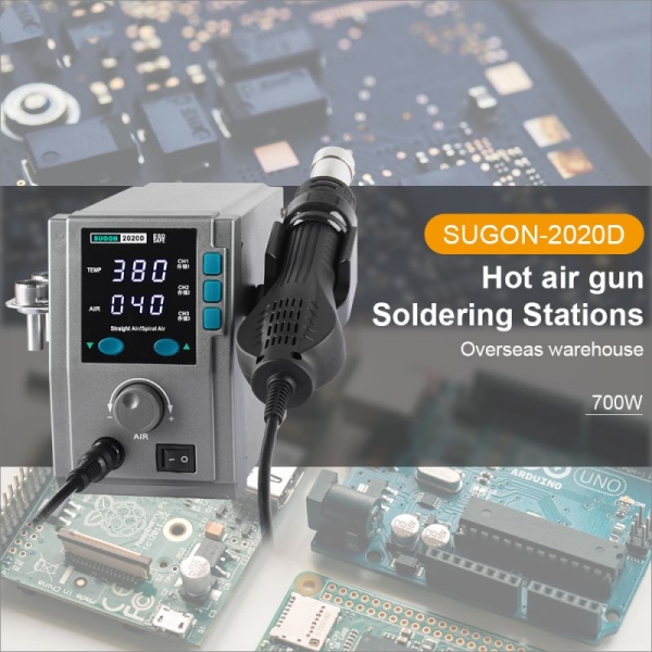 SUGON 2020D 700W Hot Air Gun Lead-Free Rework BGA SMD Soldering Station