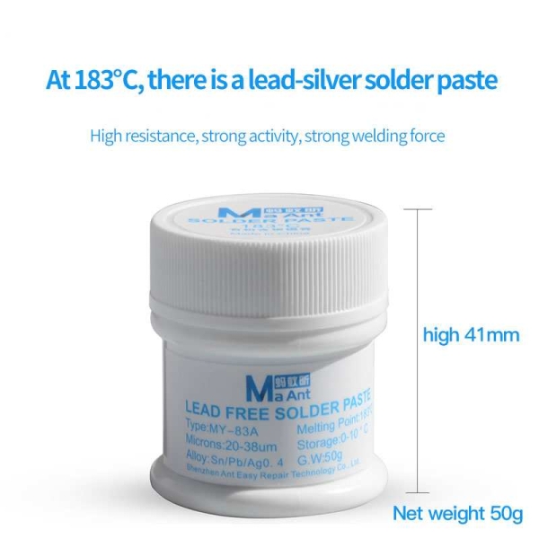 MaAnt Lead Free Solder Paste 138/158/183 Degree 50g