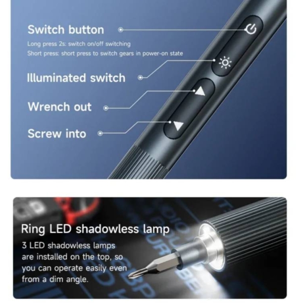 XZZ ES24 Precision Electric Screwdriver with 24 Diamond Bits