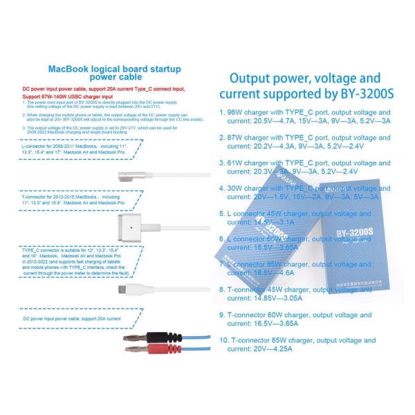 Upgrade Version BY-3200S Boot Cable Tool Kit for Macbook Board Repair