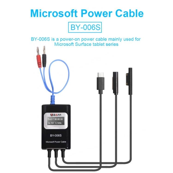 BY-006S Multi-Funtion Microsoft Surface Power / Boot Cable (Baiyi)