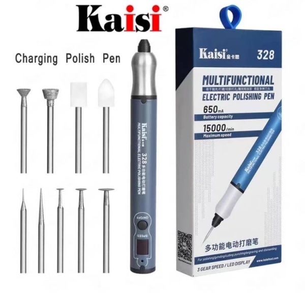 Kaisi 328 Multifunction Charging Polish Pen for Phone Motherboard CPU IC Polishing