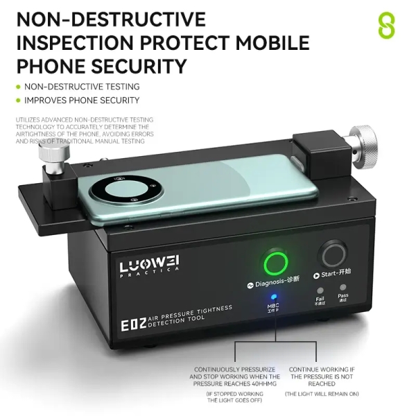 Luowei LW-E02 Mobile Phone Air Pressure Tightness Detection Tool