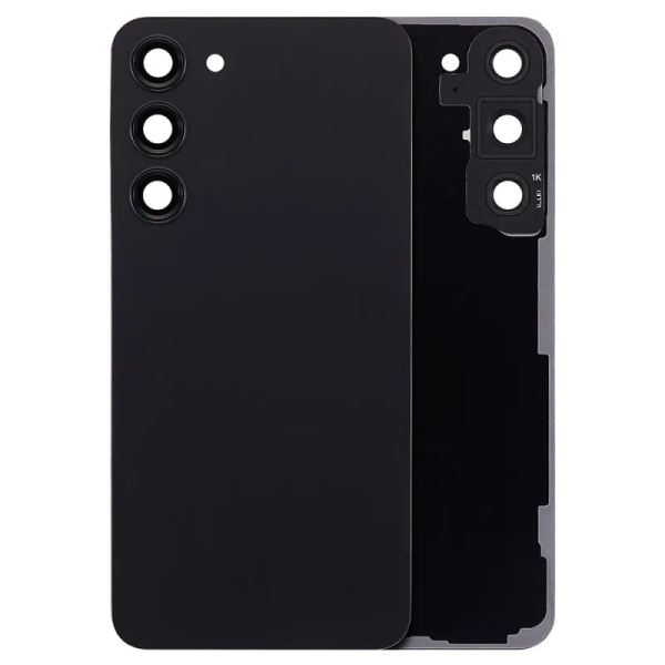 For Samsung Galaxy S23 Plus SM-S916 Back Cover With Adhesive & Camera Lens- Phantom Black (No Logo)