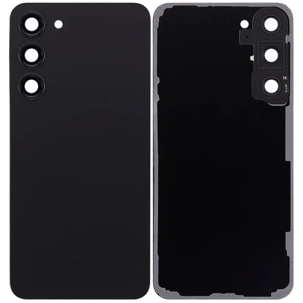 For Samsung Galaxy S23 Plus SM-S916 Back Cover With Adhesive & Camera Lens- Phantom Black (No Logo)