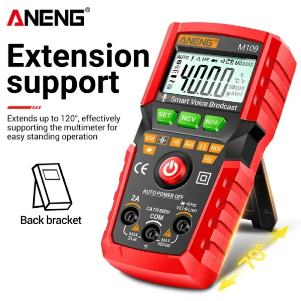 ANENG M109 Digital Multimeter with Voice Announcement