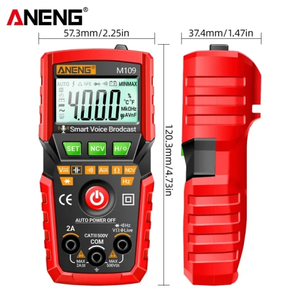 ANENG M109 Digital Multimeter with Voice Announcement