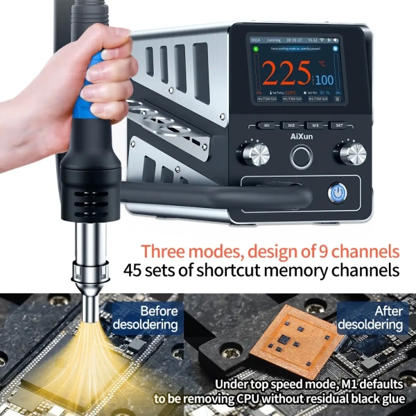 Aixun H314 1400W Intelligent Hot Air Gun Soldering Station