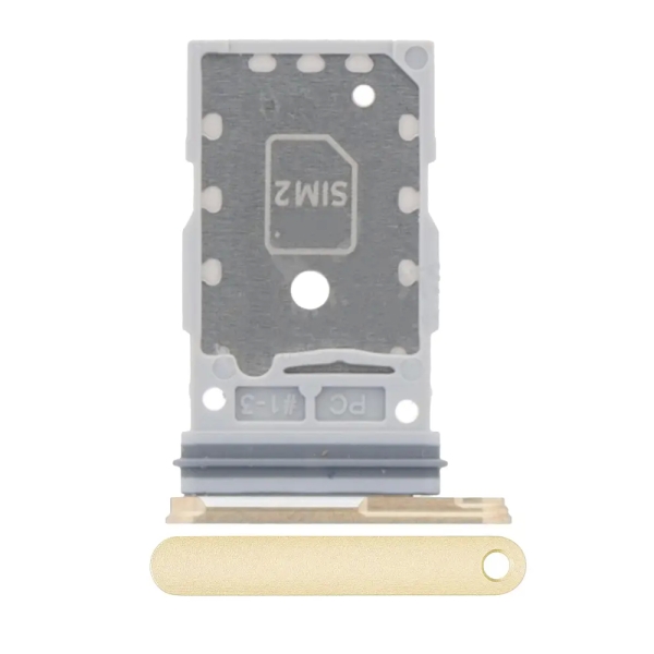 Dual Sim Card Tray For Samsung Galaxy S24 / S24 Plus (Amber Yellow)