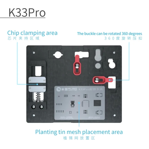 Mijing K33 Pro Face IC Repair Fixture Holder for iPhone X-15 Pro Max
