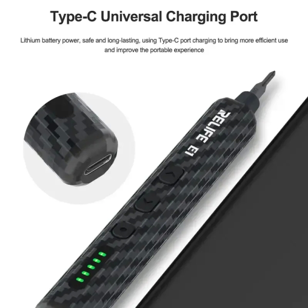 RELIFE E1 Carbon Fiber Electric Torque Screwdriver Set