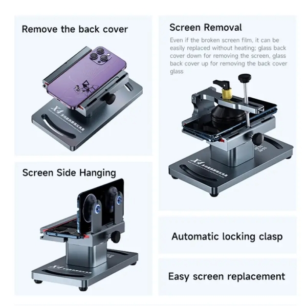 Xinzhizao X4 4in1 Multifunctional Rotation Heating-Free Screen Removal and Pressure Fixture